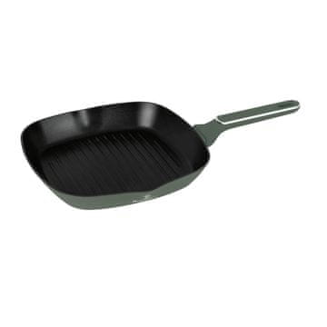 Berlingerhaus Tava za roštilj s titanskim premazom, 28 cm, mat zelena