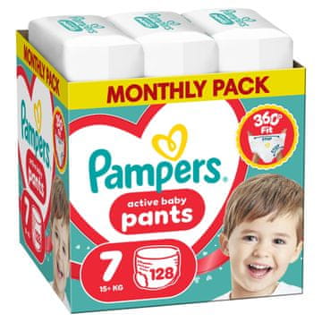Pampers Active Baby Pants gaćice pelene, veličina 7, 15+ kg, 128/1