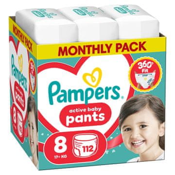 Pampers Active Baby Pants gaćice pelene, veličina 8, 17+ kg, 112/1