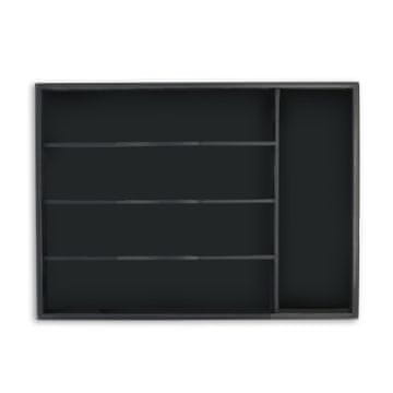 Northix Organizator za pribor od bambusa s 5 pretinaca crni