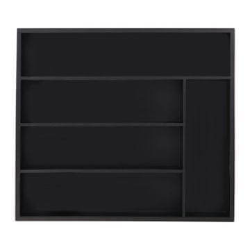 Northix Organizator za pribor od bambusa s 5 pretinaca crni
