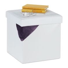 Northix Kvadratni stolac od umjetne kože s prostorom za pohranu – elegantno i funkcionalno sjedenje