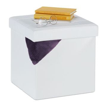 Northix Kvadratni stolac od umjetne kože s prostorom za pohranu – elegantno i funkcionalno sjedenje