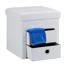 Northix Stolica od umjetne kože s 2 pretinca i sklopivim dizajnom