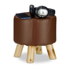 Northix Stolica od umjetne kože s borovim nogama i laganim dizajnom