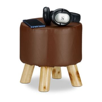 Northix Stolica od umjetne kože s borovim nogama i laganim dizajnom