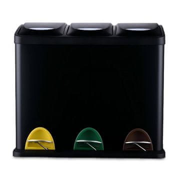 Northix Kuhinjska kanta za otpad s 3 pretinca od 8 l od metala