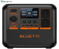 BLUETTI Prijenosna stanica za punjenje AC70P, snaga 1000 W, baterija od 864 Wh, crna