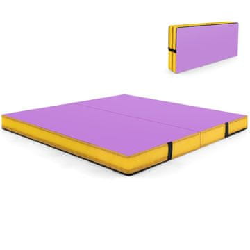 Northix Sklopiva gimnastička strunjača, 122x122x10 cm, ljubičasta, EPE pjena