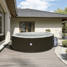 avenli Garden spa, masažna kada na napuhavanje NICE za 6 osoba 204x70 srebrne boje