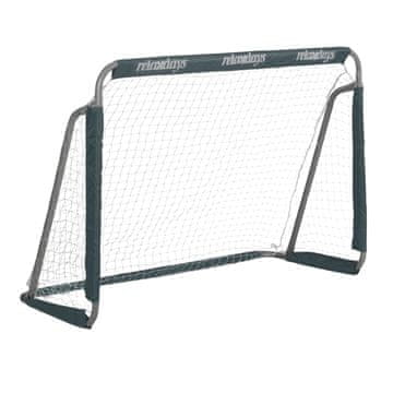 Northix Nogometni gol čelični okvir 10 kg siva mreža za vrt