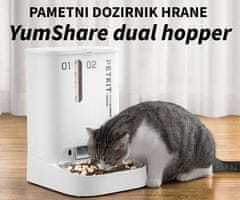 PetKit Yumshare Dual Hopper pametni dozator hrane, za pse / mačke, 5L