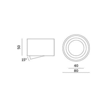 KM Nadgradna svjetiljka (63000705) OH36-S white KOBI