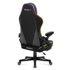 Huzaro ergonomska gamerska stolica Force 4.6 RGB LED rasvjeta crna mrežasta