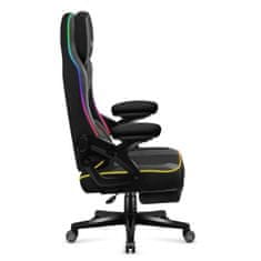 Huzaro ergonomska gamerska stolica Force 4.6 RGB LED rasvjeta crna mrežasta