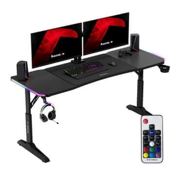 Huzaro Igraći stol Hero 4.6 RGB LED crni