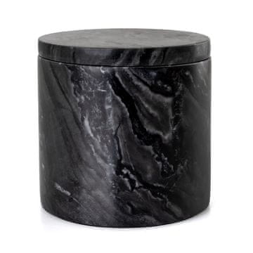 Q-BATH PREMIUM DECOR 1527 posuda za kozmetiku, crno-sivi mramor