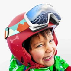 Outdoor master Dječje skijaške naočale Happy Valley White Frame Silver Lens VLT 10%