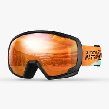 Outdoor master Dječje skijaške naočale Happy Valley Black Frame Orange Lens VLT 58%
