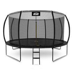SPORT EXCLUSIVE Trampolin 366 cm Crna + zaštitna mreža + ljestve