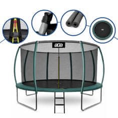 Aga SPORT EXCLUSIVE Trampolin 366 cm Crna + zaštitna mreža + ljestve