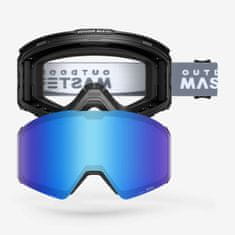Outdoor master Skijaške naočale Falcon Cylindrical ZEISS VLT 27% + dodatna žuta leća VLT 91%, crni okvir – plava ML leća