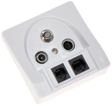 Završna utičnica GAR-SAT/2RJ R-TV SAT+RJ45+RJ11