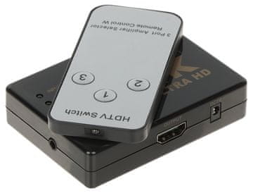 Delta Preklopnik videa HDMI-SW-3/1-IR-4K