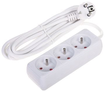 Produžni kabel PR-3M-3G/W (3 utičnice) 2.8 m