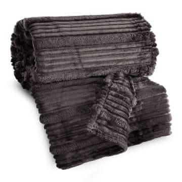 EUROFIRANY CIPEŁY FLEECE DEKA NINA RELJEFNI UZORAK 220X200CM ČELIK