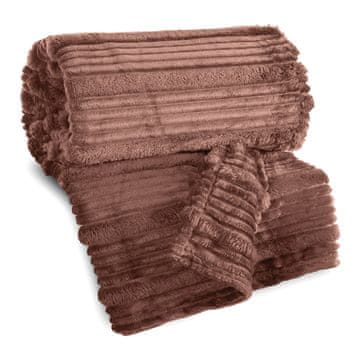 EUROFIRANY CIPEŁY FLEECE DEKA NINA RELJEFNI UZORAK 220X200CM BEŽ