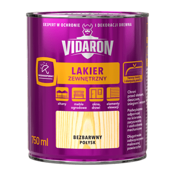 VIDARON VANJSKI LAK ZA DRVO SJAJNI 0,75 L