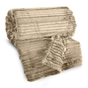 EUROFIRANY CIPEŁY FLEECE DEKA NINA RELJEFNI UZORAK 220X200CM KREM