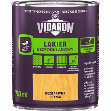 VIDARON SUPER TRAJNI LAK BEZ PRIMERA, PROZIRNI SJAJ 0,75 L