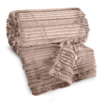 EUROFIRANY CIPEŁY FLEECE DEKA NINA RELJEFNI UZORAK 220X200CM GRAFIT