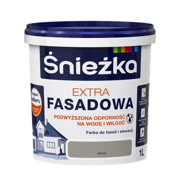 ŚNIEŻKA EXTRA BOJA ZA VANJSKE ZIDOVE, FASADA, NADIZINA, SIVA 1L