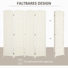 Homestar Pregrada za sobu 4 panela sklopiva 180x17x180 cm bijela