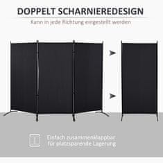 Homestar Pregrada za sobu 3 panela zaslon za privatnost 253x182x50 cm crna