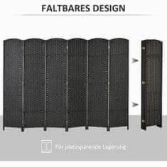 Homestar Pregrada za sobu 6 panela sklopiva 240x16x170 cm crna