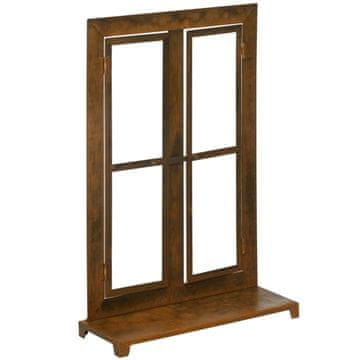 Homestar Ukrasni prozor 55x19x80 cm smeđi