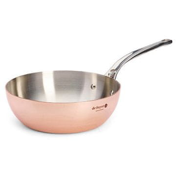 de Buyer Tava 6236.24 PRIMA MATERA, deep, copper, stainless steel handle, diameter 24 cm, height 8.2 cm, weight 2.75 kg