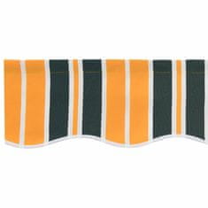 Vidaxl Nadstrešnica Zelena i žuta 580 x 20 cm Platno