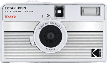 Kodak EKTAR H35N Analogna kamera na film HALF FRAME Striped Silver KODAK125175