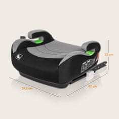 Lionelo Luuk Fix i-Size autosjedalica, 125-150 cm, siva