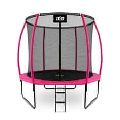 Aga SPORT EXCLUSIVE Trampolin 250 cm Ružičasta + zaštitna mreža + ljestve
