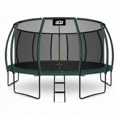 Aga SPORT EXCLUSIVE Trampolin 500 cm Tamno zelena + zaštitna mreža + ljestve