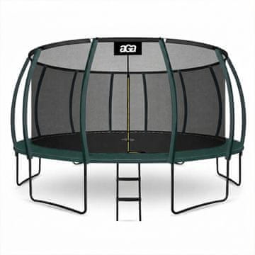 Aga SPORT EXCLUSIVE Trampolin 500 cm Tamno zelena + zaštitna mreža + ljestve