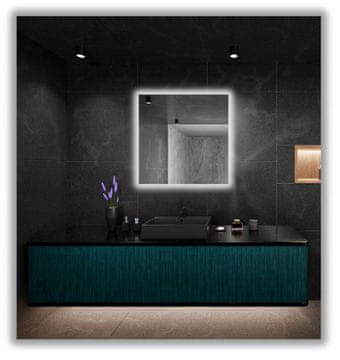 Moderno LED osvijetljeno ogledalo 80x80 CM Vodootporno IP65