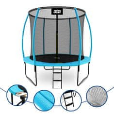 Aga SPORT EXCLUSIVE Trampolin 250 cm Svijetloplava + zaštitna mreža + ljestve