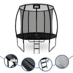 Aga SPORT EXCLUSIVE Trampolin 250 cm Crna + zaštitna mreža + ljestve